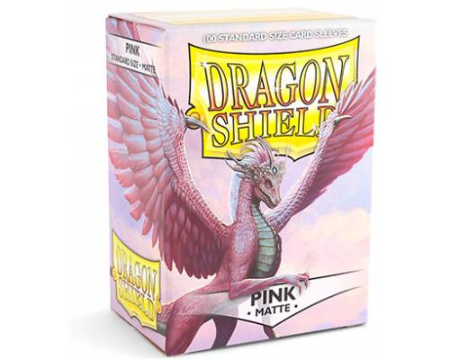 Dragon Shield Standard sized Sleeves - Pink MATTE