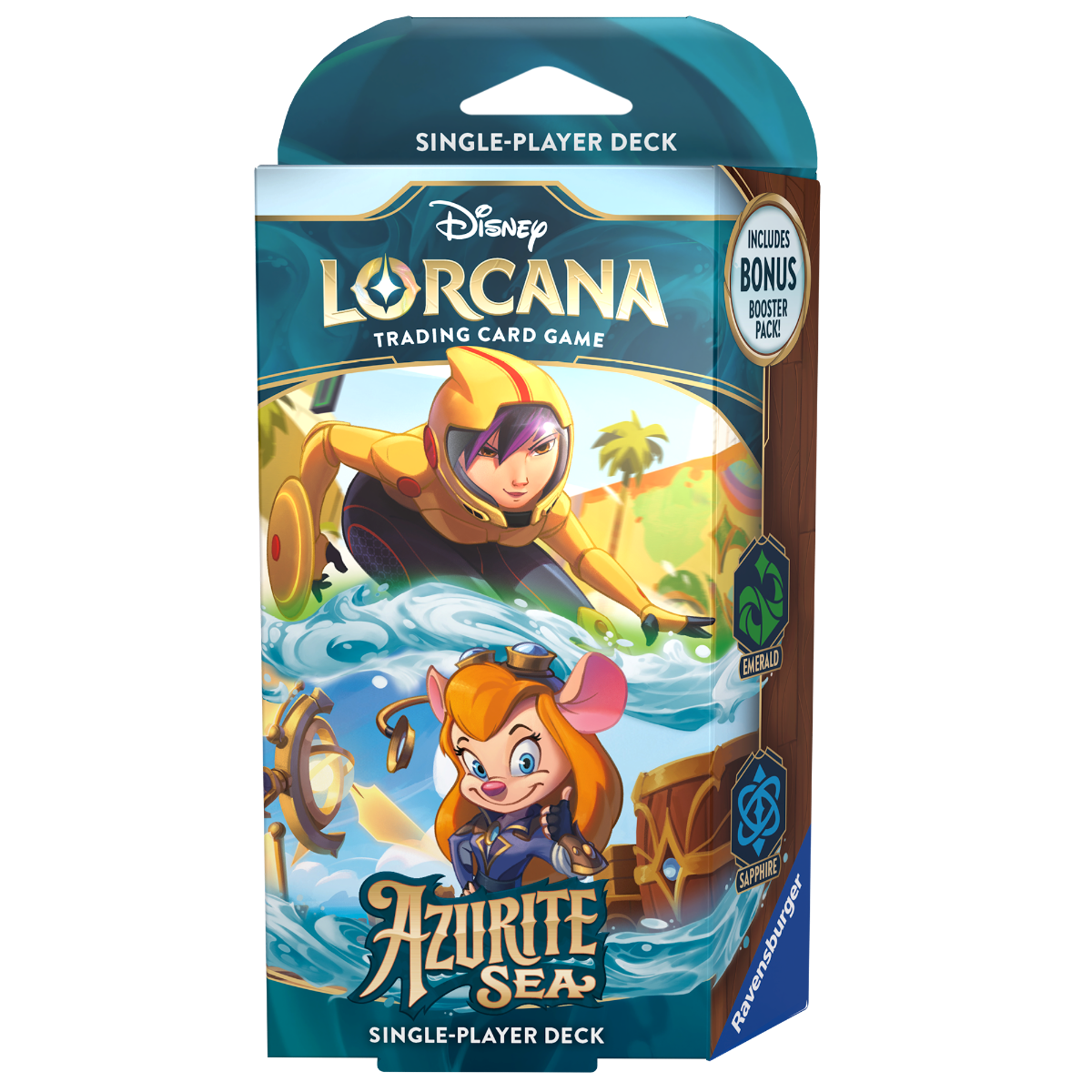 Disney Lorcana Series 6 Azurite Sea Theme Deck: Emerald and Sapphire