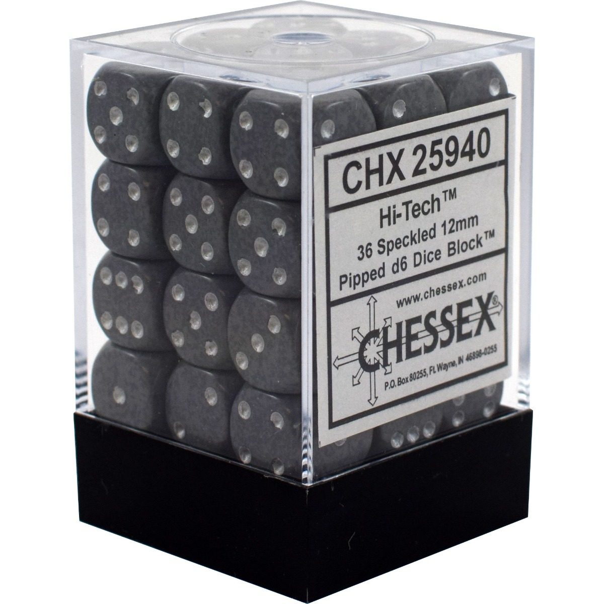 Chessex 25940 Speckled 12mm d6 Hi-Tech Block (36)