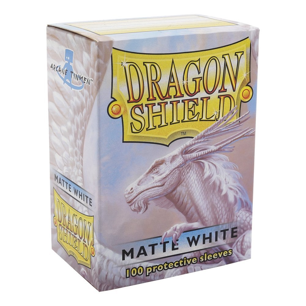 Dragon Shield Standard sized Sleeves - White MATTE