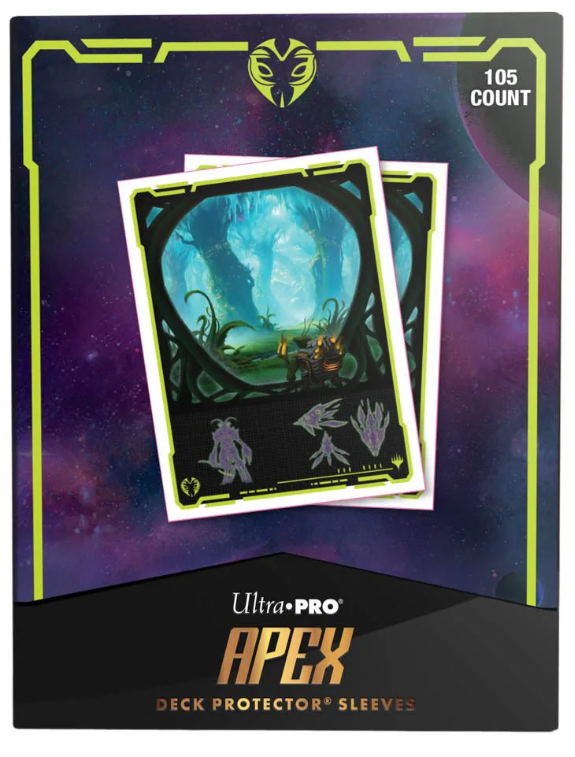 Ultra Pro: UP38860 Edge of Eternities 105ct Apex Deck Protector sleeves Green Mythic for MtG