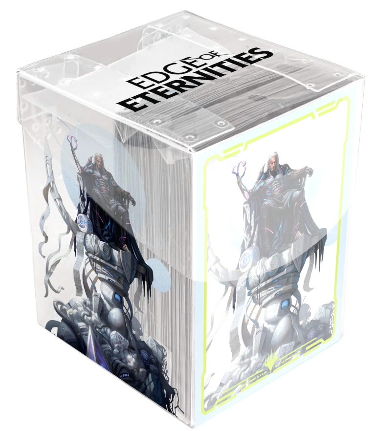 Edge of Eternities Tezzeret, Cruel Captain 100ct Deck Protector Sleeves in Clear Box for Magic: The Gathering