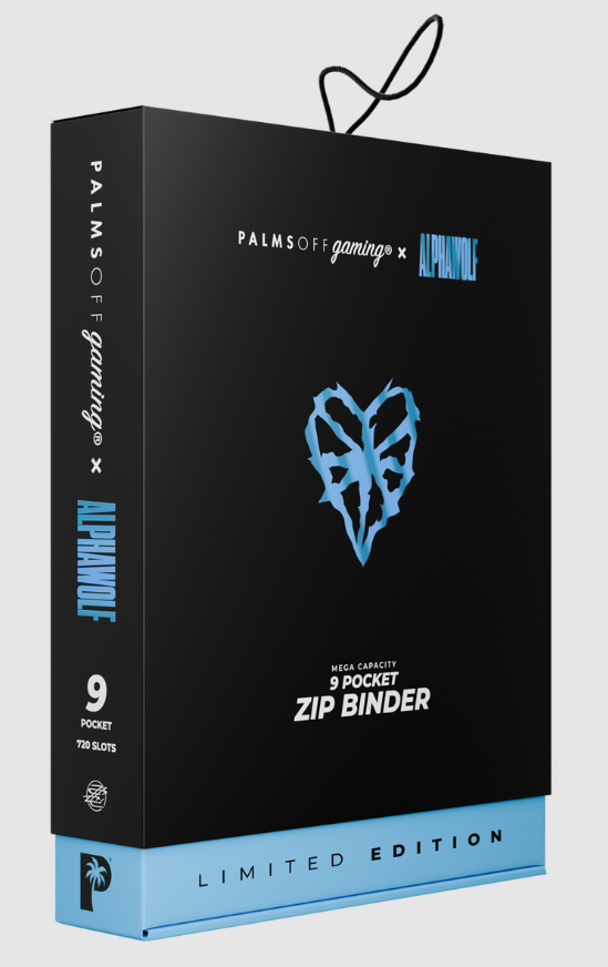 Limited Edition MEGA Capacity 9 Pocket Zip Binder - POG X Alpha Wolf - Palms Off Gaming