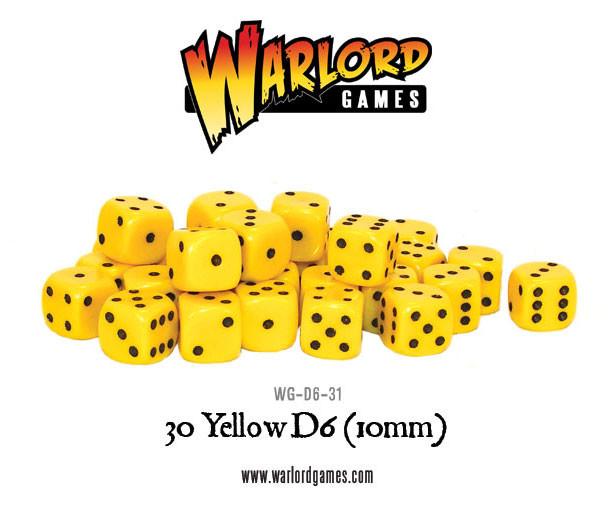 Warlord Games - 30 Yellow Dice (10mm)